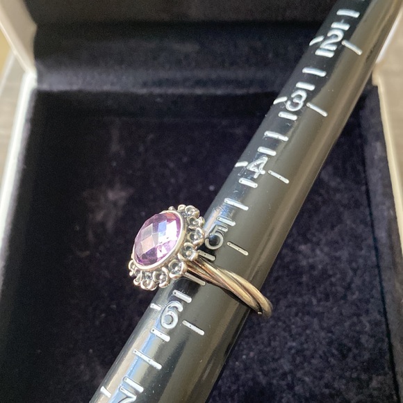 HP🎉🥳🎊PANDORA | retired Floral Elegance with light Amethyst ring - Picture 10 of 11